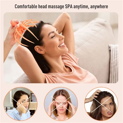 Claw Head Massager Steel Ball Meridian Massager Scalp Release Pressure