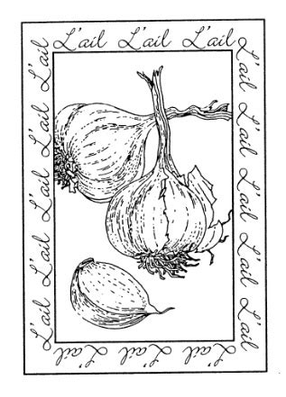 Frantic Stamper Cling Mounted Rubber Stamp Garlic