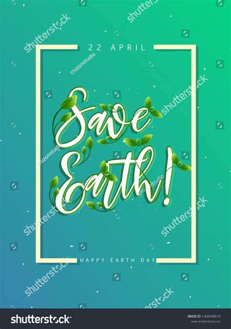 Happy Earth Day Banner Illustration Happy Stock Vector Royalty Free