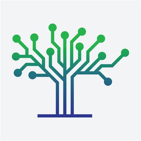 Circuit Tree Tech Logo Design Innovative Digital Technology Concept