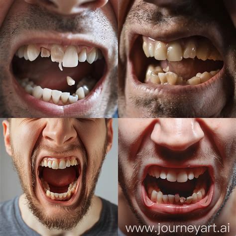 Man Experiencing Dental Emergency Teeth Falling Out Journeyart