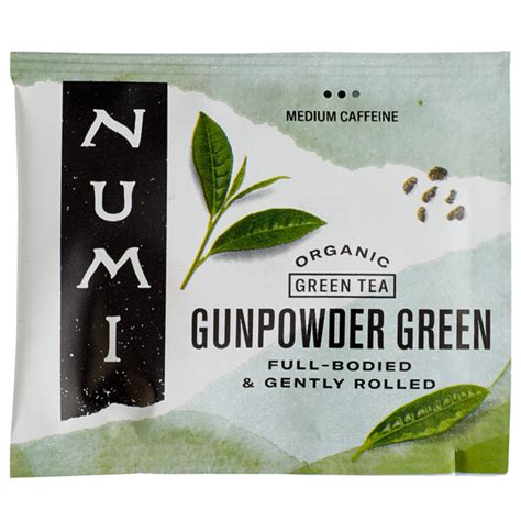 Numi Organic Gunpowder Green Tea Bags 100 Case