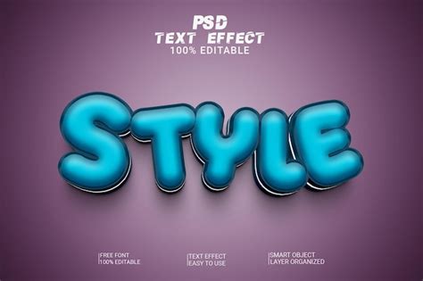 Efecto De Estilo De Texto De Estilo Archivo Psd Archivo PSD Premium