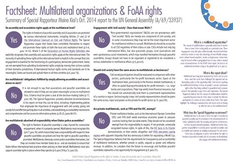 Former UN Special Rapporteur on the rights to freedom of peaceful