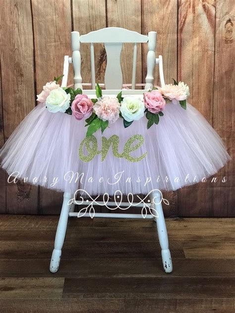 High Chair Tutu High Chair Skirt Blush And Ivory Highchair Tutu