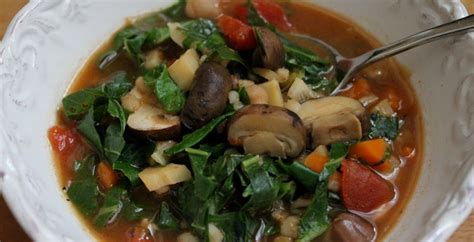 Mushroom Barley And Collard Greens Soup Brenda Gantt