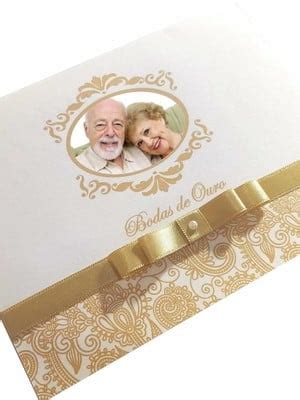 Convite Bodas De Ouro Envelope Convites Elo