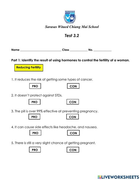 Sexual Hormones Test 32 M3 Online Exercise For Live Worksheets