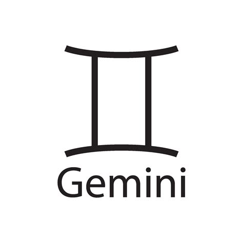 gemini zodiac symbol icon vector  vector art  vecteezy