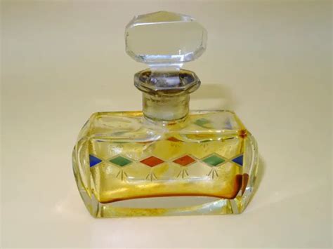 Vintage Parfum Flakon Glas F Rbig Art Deco Jugendstil Flieder Design