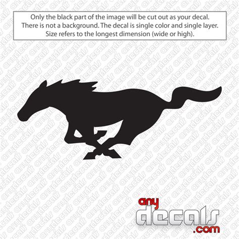 Ford Mustang Logo Emblem Decal Sticker - AnyDecals.com