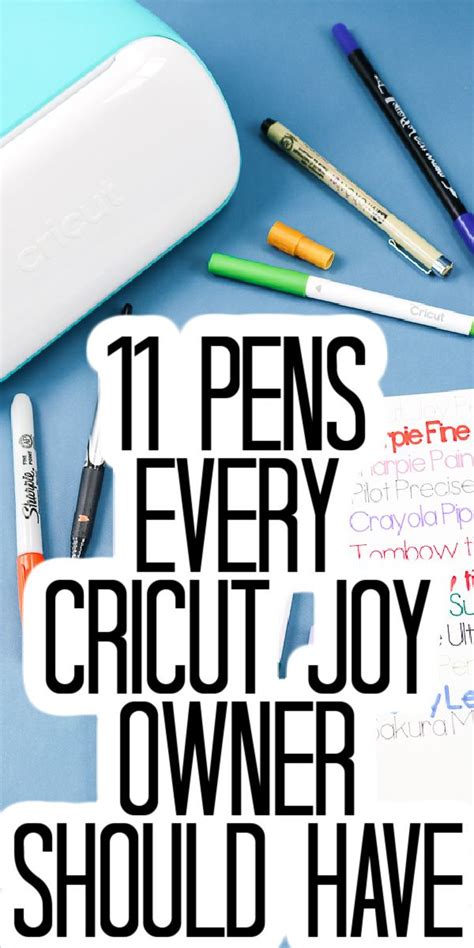 What Pens Can You Use In The Cricut Joy Cricket Joy Projects Craft