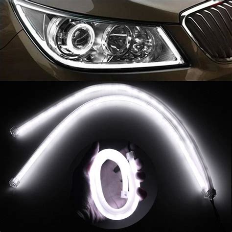 X Cm Led Lumi Re Drl Ruban Flexible Phare Headlight Diurne Tube Jour