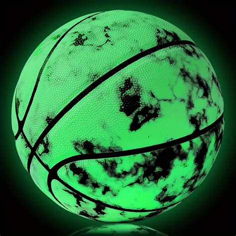 Size 7 Basketball Luminous Marble Texture Basketball For Outdoor Training And Entertainment