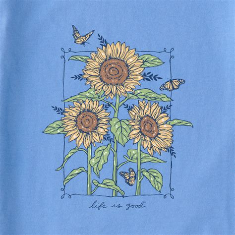 Women S Realaxed Sunflowers Monarchs Crusher Tee Life Is Good