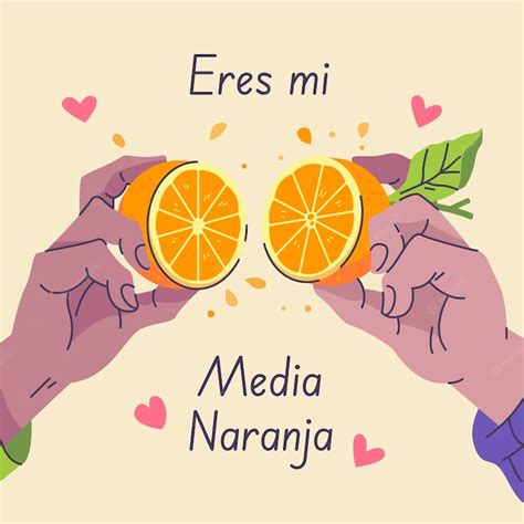 Free Vector | Hand drawn media naranja illustration