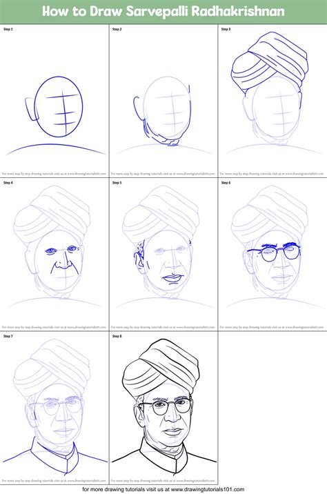 How To Draw Sarvepalli Radhakrishnan Politicians Step By Step