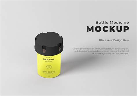 Premium Psd Medicine Bottle Mockup Design