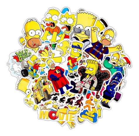 Pack 50 Stickers Los Simpson Mebuscar México