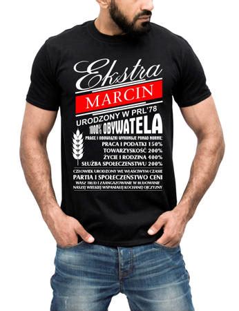 Koszulka męska bawełniana t shirt URODZINY ŻYTNIA Koszulki z