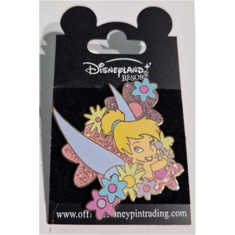 Pin S F E Clochette Disneyland Paris Disney Fleur Paillettes