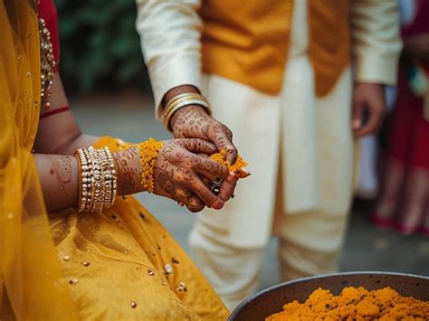 Premium Photo Turmeric Paste For Haldi Ceremony Indian Hindu Wedding Ritual