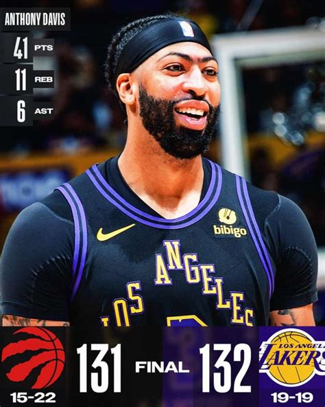 Anthony Davis Ne Segna 41 I Lakers Tengono A Bada I Raptors