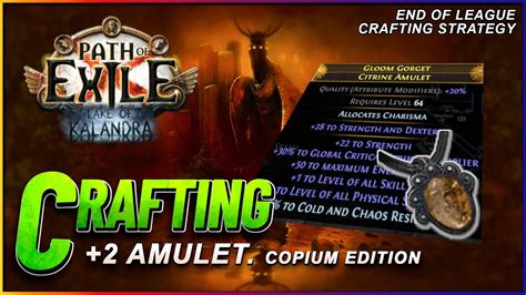 PoE 3 19 Crafting A 2 Amulet The New Way YouTube