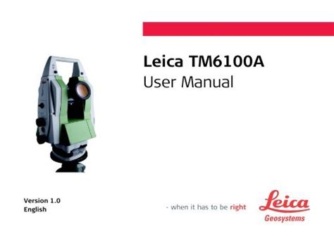 Leica Tm6100a User Manual Swisstek Inc