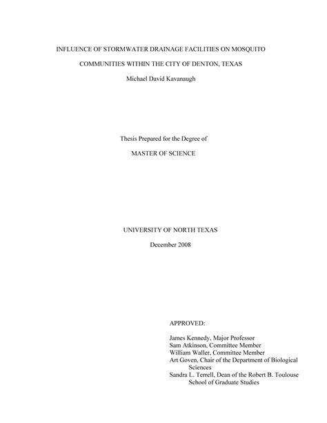 Influence of stormwater drainage facilities on mosquito communities
