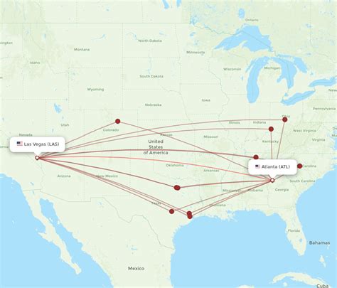 All Flight Routes From Las Vegas To Atlanta LAS To ATL Flight Routes