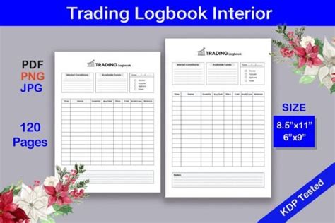 Trading Logbook Interior For Kdp Pdf Graphic By Hitubrand Creative