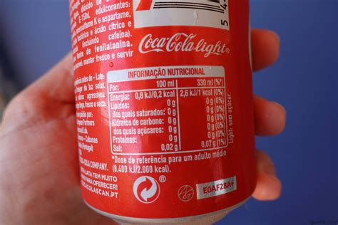 Tabela Nutricional Coca Cola