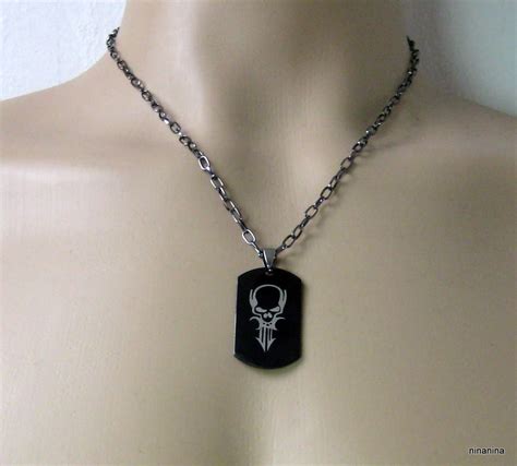 Collier Homme Tête De Mort Acier Inoxydable Ninanina