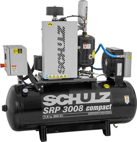 Schulz SRP-3008 Compact Air Compressor 7.5 HP 60 gal. 208-230V 3-Phase ...