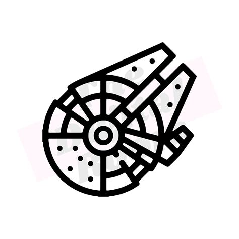 Millennium Falcon Cartoon Digital Download Svg Png Etsy