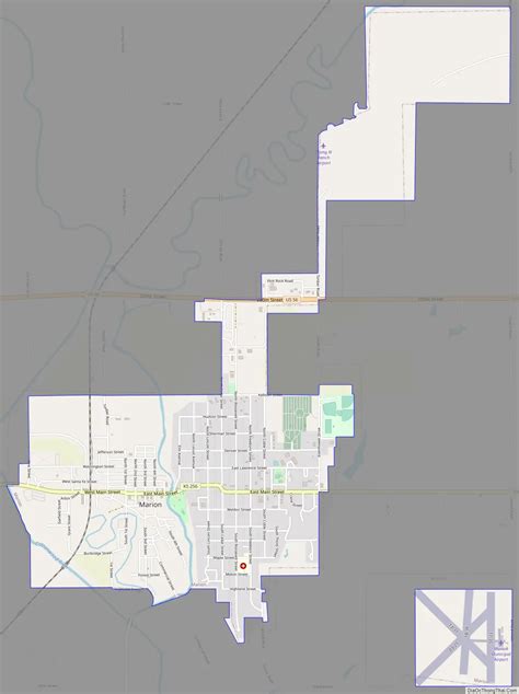 Map of Marion city, Kansas