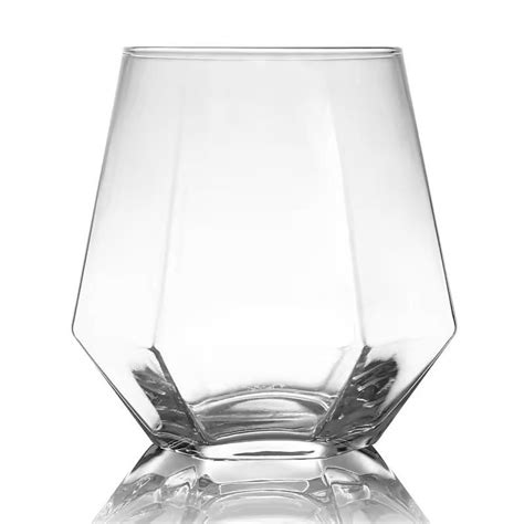 12 Oz Clear Diamond Old Fashioned Glass Party Ts Rock Whiskey