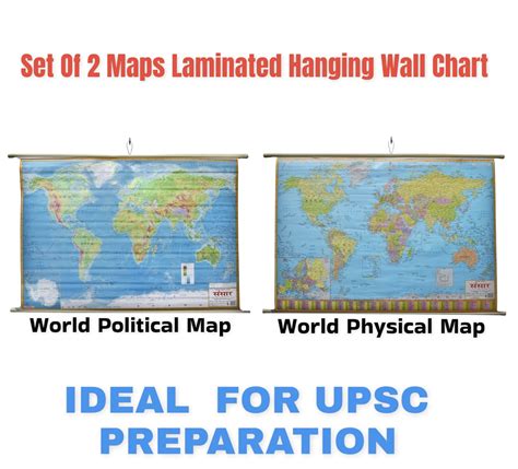 Buy India Political And India Physical Chart Laminated Set Of 2