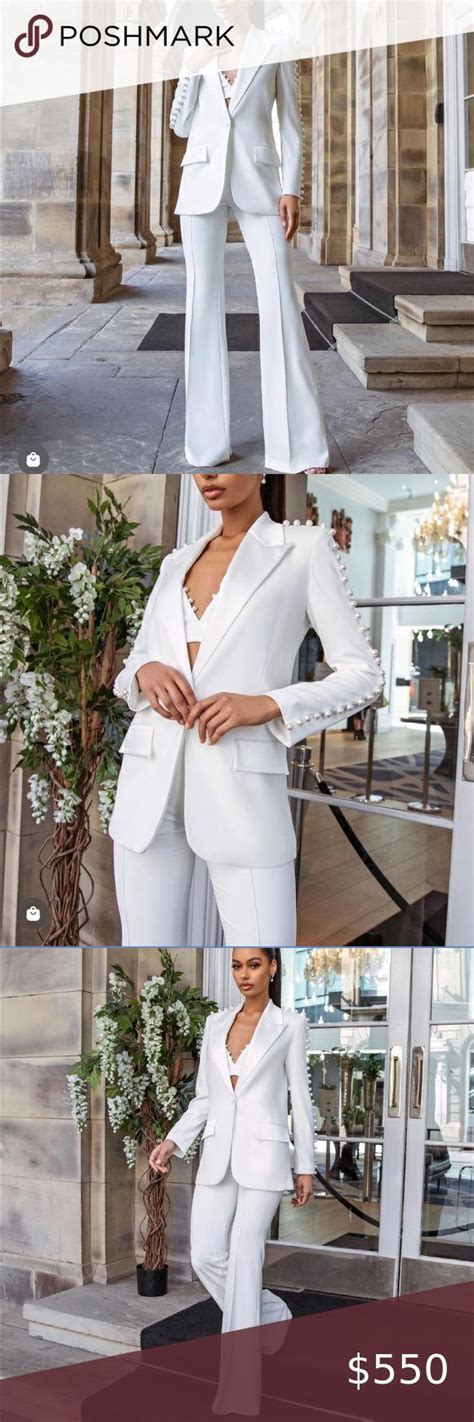 Nadine Merabi Charlotte Blazer Pants And Bra Set Bra Set Clothes