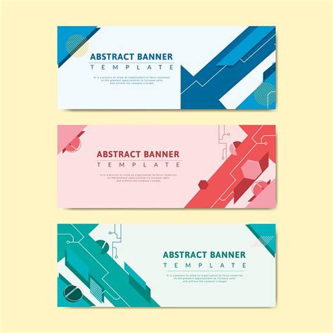 royalty  abstract banner set stock  rawpixel