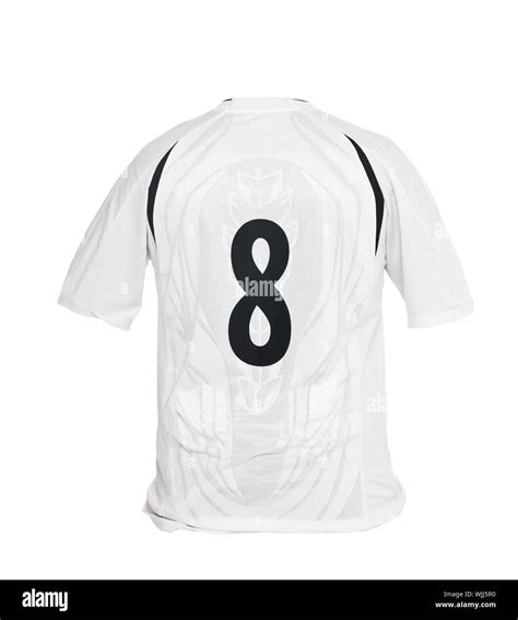 Football shirt with number 8 isolated on white background Stock Photo ...