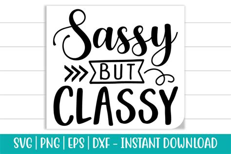 Sassy But Classy Cut File Graphic By Craft World · Creative Fabrica