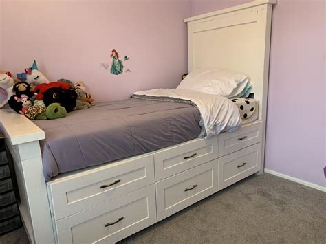 Girls Bed With Storage Twin Bed With Drawers Bed With Drawers