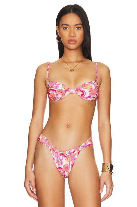 Cin Cin Cult Bra Bikini Top In Ultraviolet Revolve