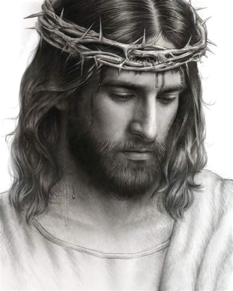 The Face Of Jesus With Crown Of Thorns On His Head