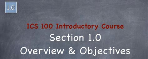 ICS Introduction / ICS100