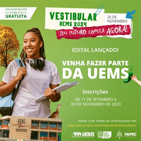 Atenção Edital do Vestibular UEMS 2024 é republicado para retificação