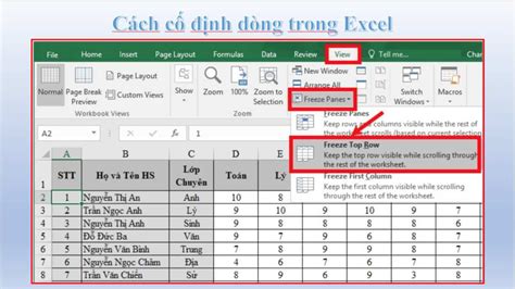 Hướng Dẫn Cách Khóa Dòng Trong Excel Chi Tiết Và Dễ Hiểu Nhất