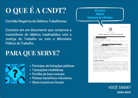 Saiba mais sobre a Certidão Negativa de Débito Trabalhista CNDT